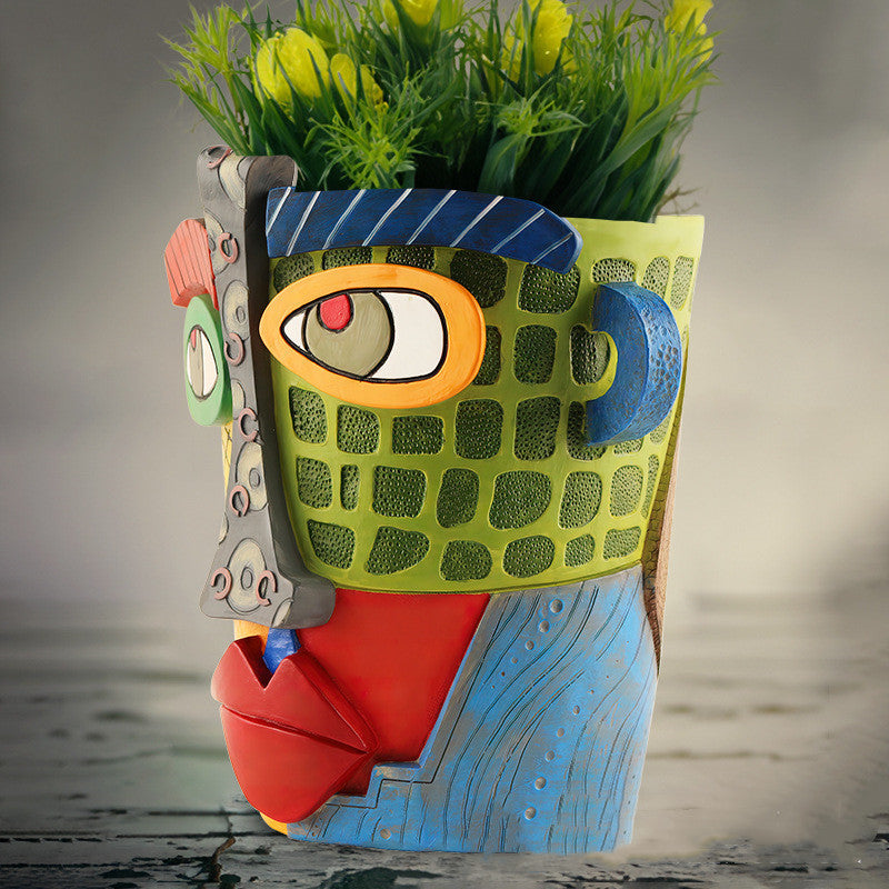 Outdoor Courtyard Crafts Funny Flowerpot Decoration