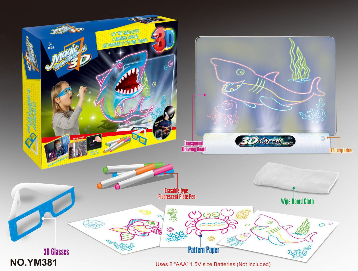 Three-dimensional Writing Board Graffiti Board