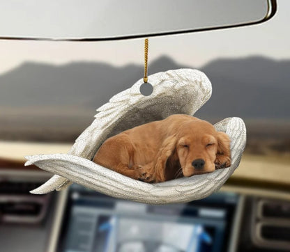 Car Pendant Sleeping Dog Angel Home Decor Acrylic Showcase Hanging Ornaments For Doors