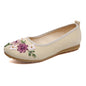 Ethnic Style Embroidered Shoes Flat Linen Women - FLIPSTYLEZLLC