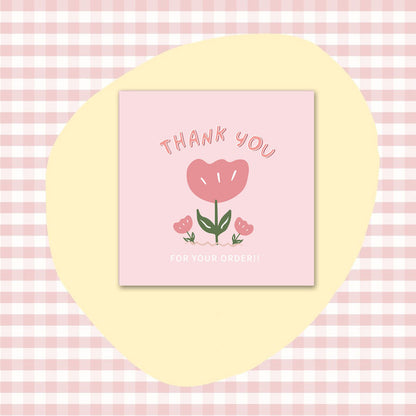 50 PcsPack Square Simple Thank-you Card Coated Paper Business Cards