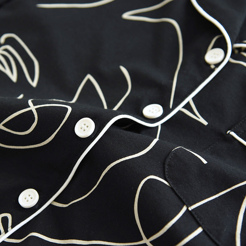 Thin Cardigan Plus Size Cotton Lapel Home Service