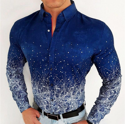 Men's Long-sleeved Shirt Plus Size Thin Top