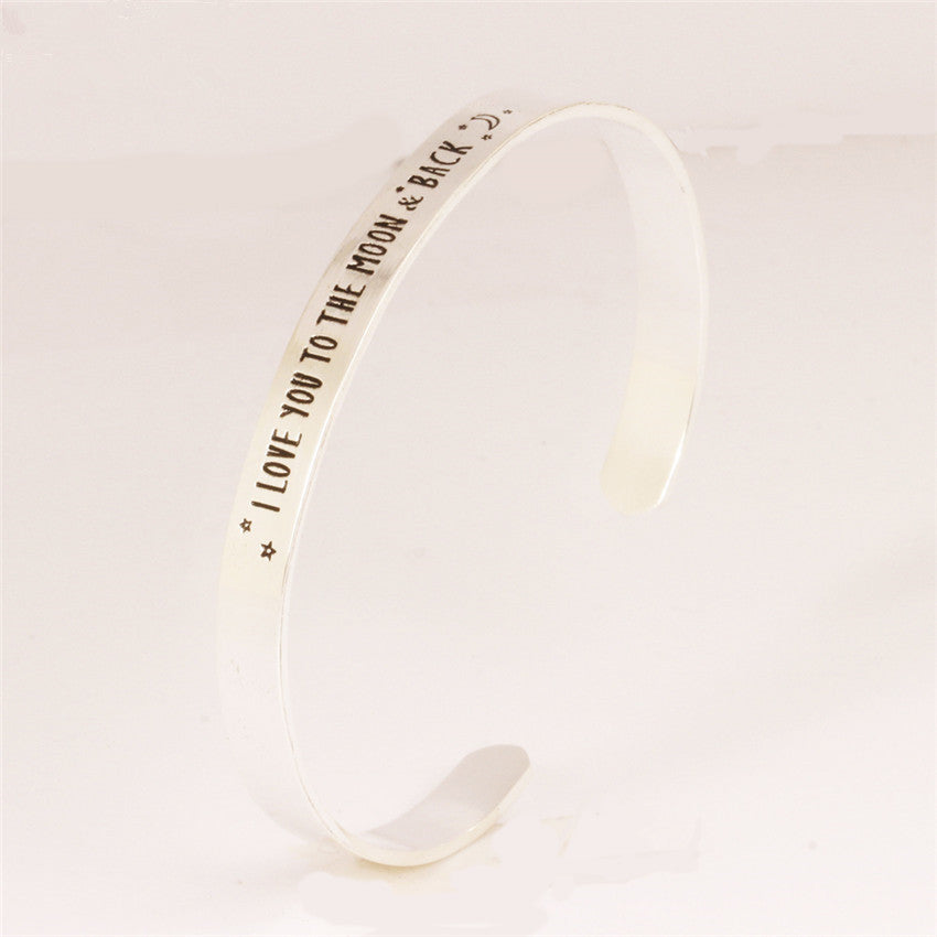 Size Adjustable Jewelry Lettering I Love You Bracelet