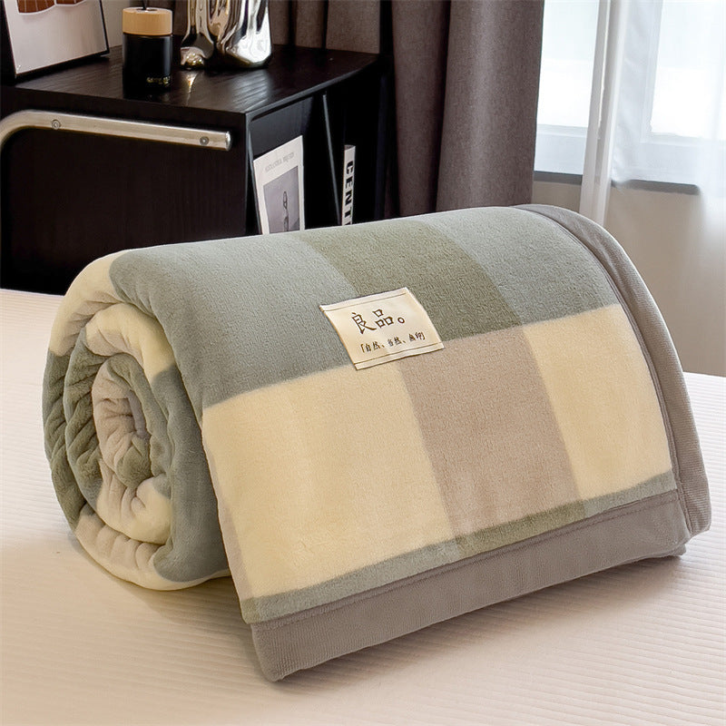 Thick Warm Single Coral Fleece Blanket Office Nap