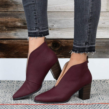 Retro Square Toe Casual Large Size Single Shoe Mid Heel
