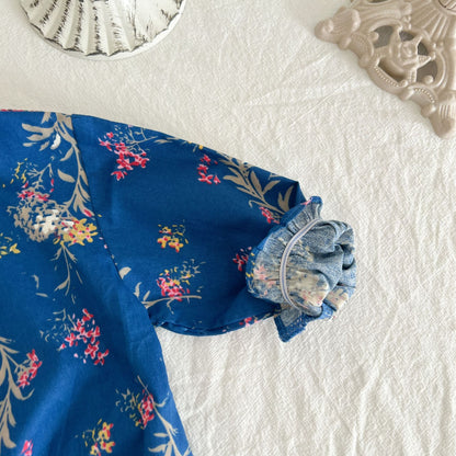 Baby Girl Triangle Jumpsuit Harness Long-sleeved Package Farting Clothes