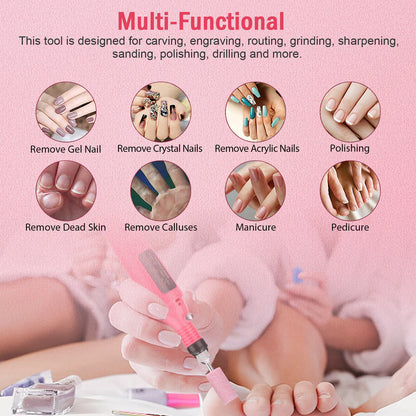 Electric Nail Grinder Polishing Drill Set