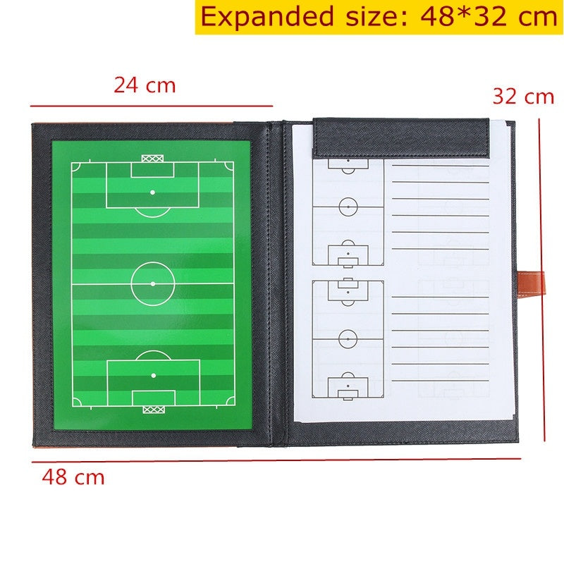 Football Tactics Board Plug-in PU Leather Cover Referee Teaching Board
