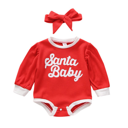 Letter Print Contrast Color Long Sleeve Headwear Jumpsuit Available In Two Colors