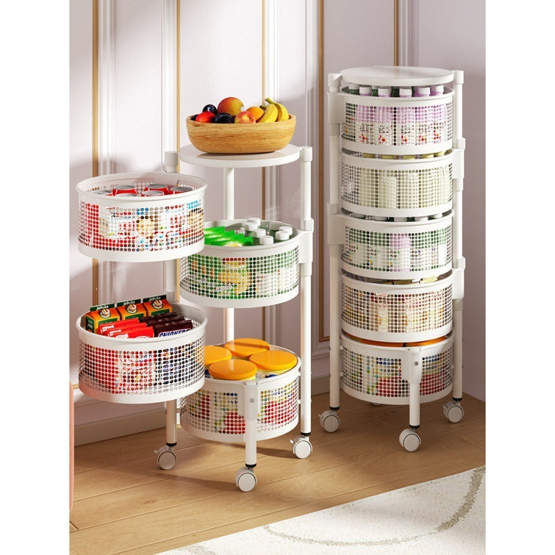 360 Degree Rotating Kitchen Multifunctional Round Vegetable Shelf