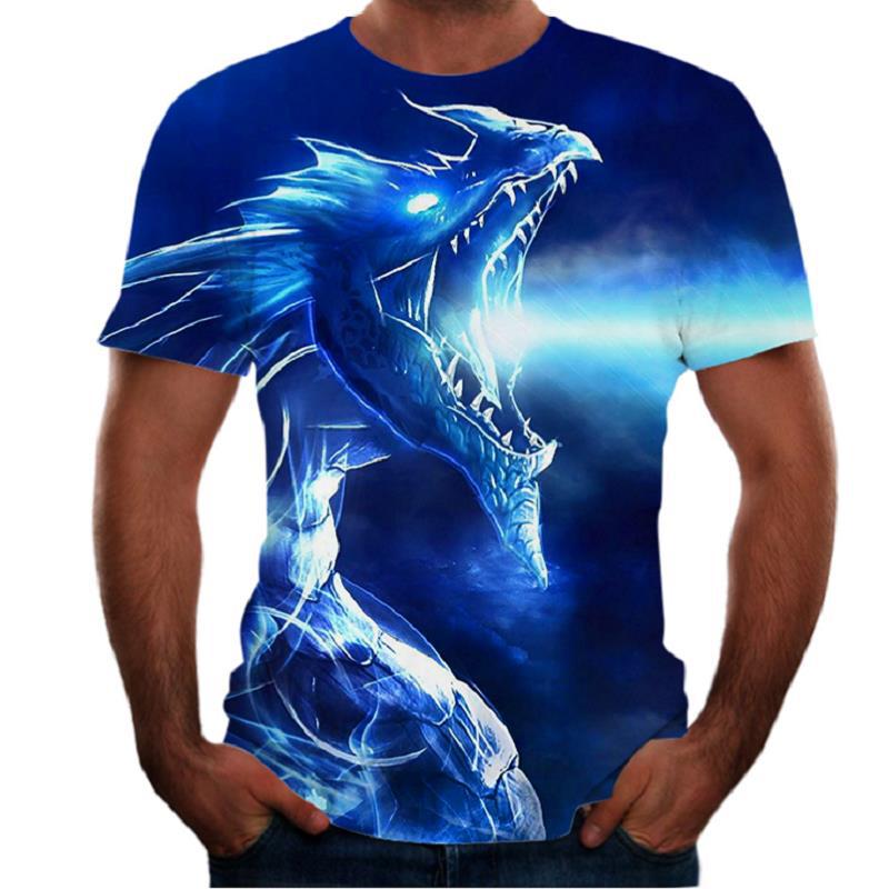 New Animal Print 3d T-shirt Men's Short Sleeve