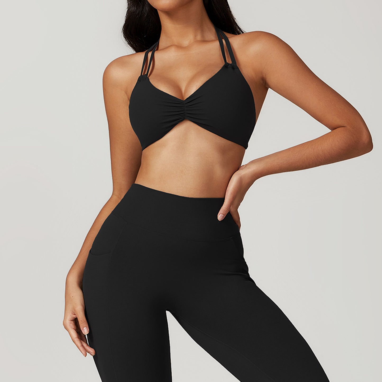 Push Up Halter Beauty Back Yoga Bra Top