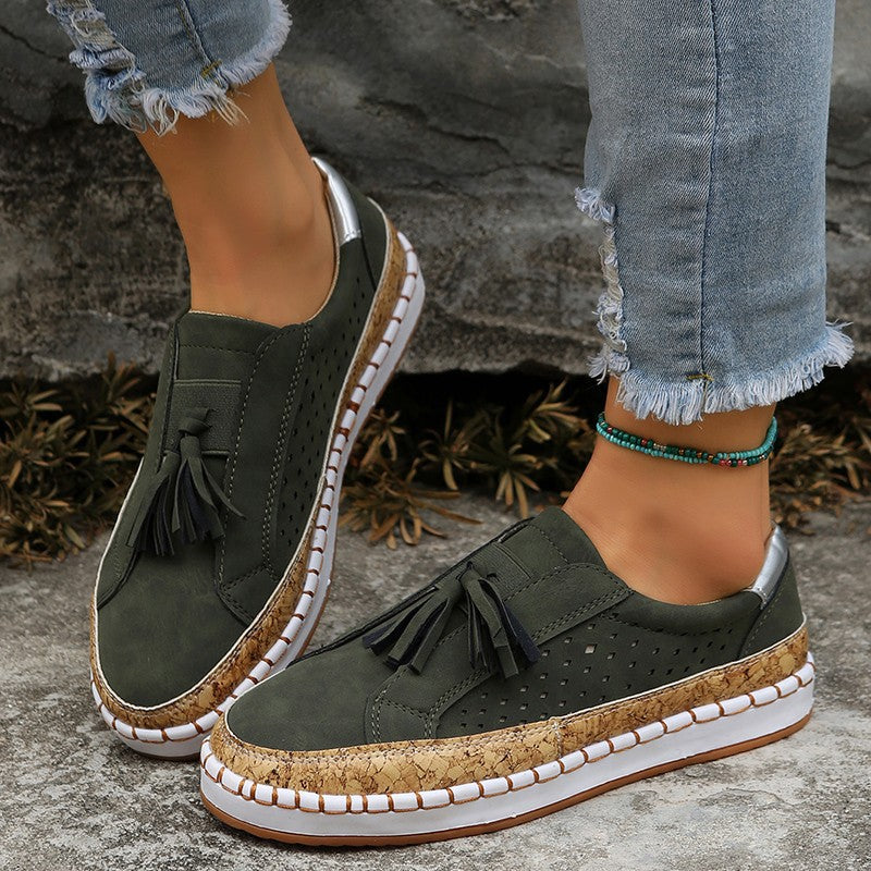 Tassel Flats Loafers Women Casual Cozy Shoes - FLIPSTYLEZLLC