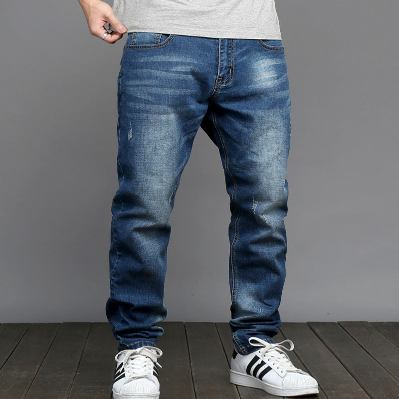 Men's Plus Size Stretch Jeans With Small Feet