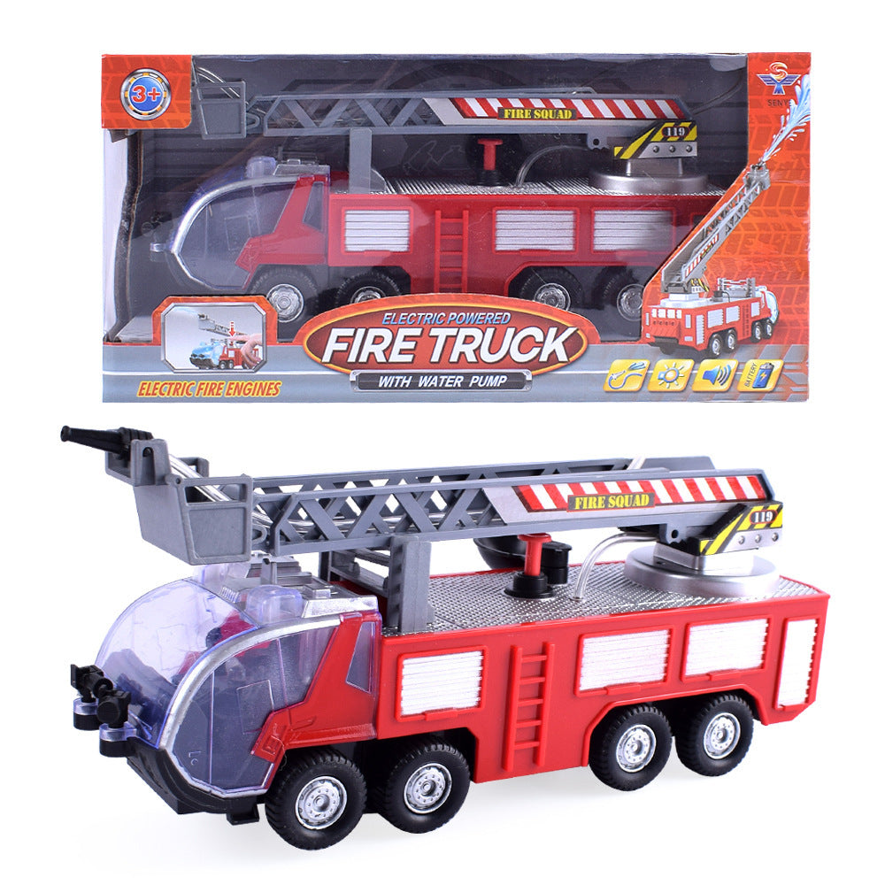 Simulation Can Spray Water Electric Universal Sound Light Fire Truck Toy