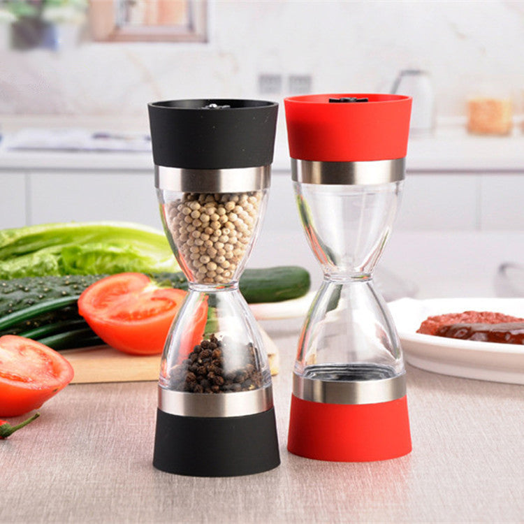 Hourglass 2-in-1 Dual Head Manual Pepper Grinder
