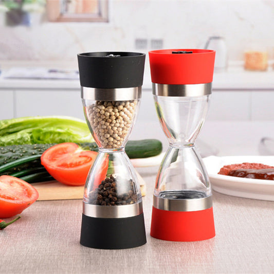 Hourglass 2-in-1 Dual Head Manual Pepper Grinder