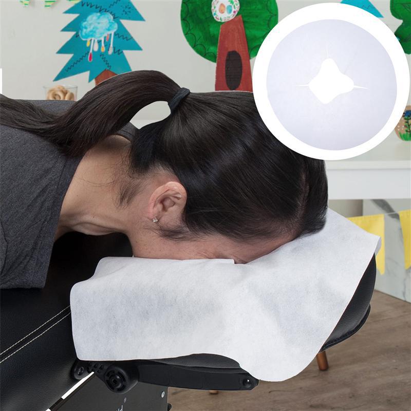 100 PCs Disposable Spa Massage Bed Sheet Head Pads