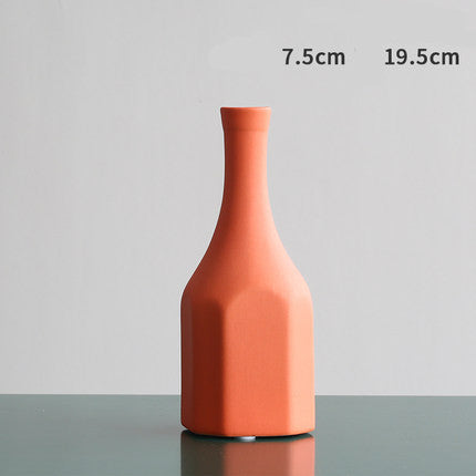 Morandi Color Nordic Style Creative Ceramic Dry Flower Vase Living Room Flower
