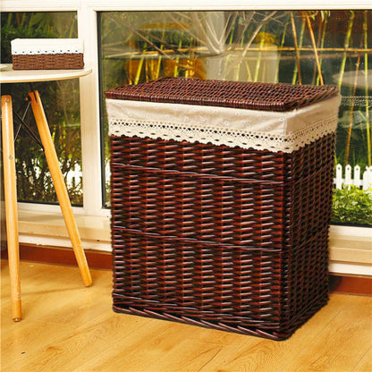 Storage Basket Rattan Large Toy With Lid