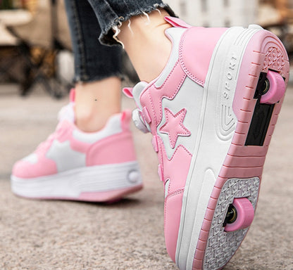Rotating Buckle Boy Walking Shoes