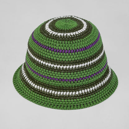 Dopamine Color Foldable Storage Bucket Hat Women's Fashion Color Woven Face Small Bucket Cap