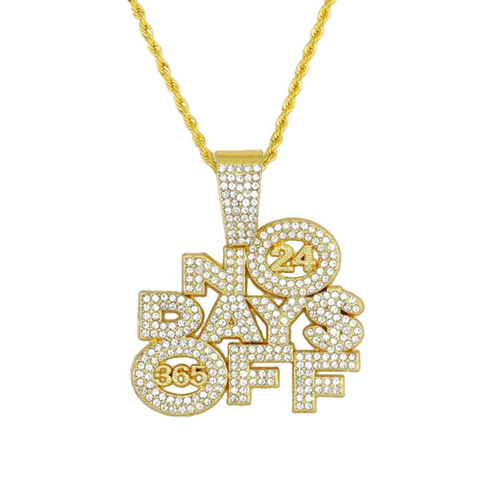 Men's And Women's Fashion Personalized Letters Alloy Pendant Necklace