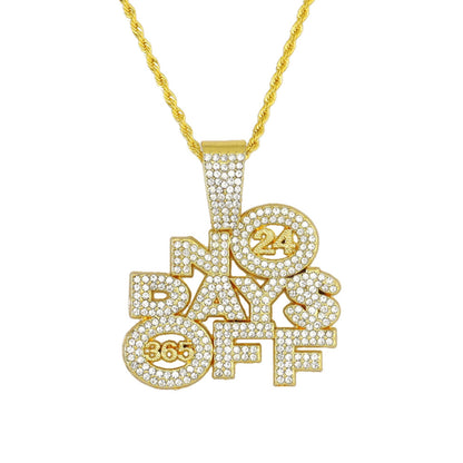 Men's And Women's Fashion Personalized Letters Alloy Pendant Necklace