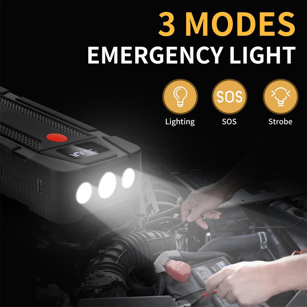 Large Capacity LCD Screen Car Emergency Start Power Supply