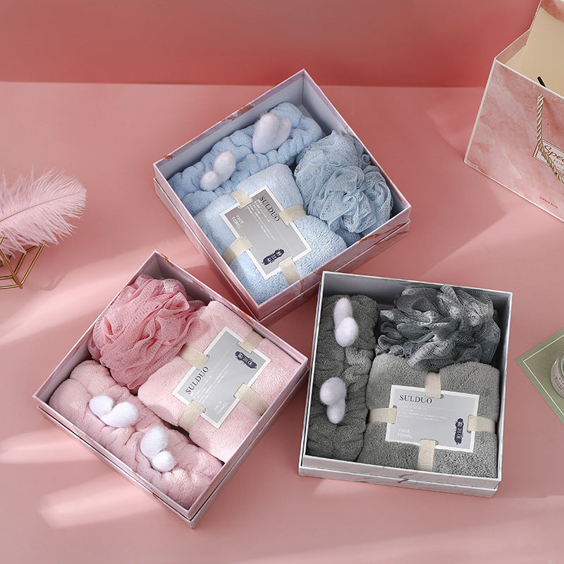 Deer Antler Three Piece Towel Gift Box Set