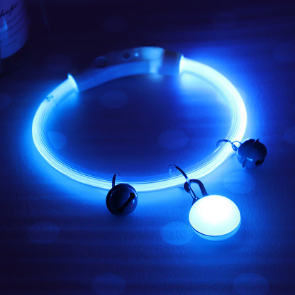 Dog Shiny Dog Collar Pet Luminous Dog Walking Light Dog Collar Collar
