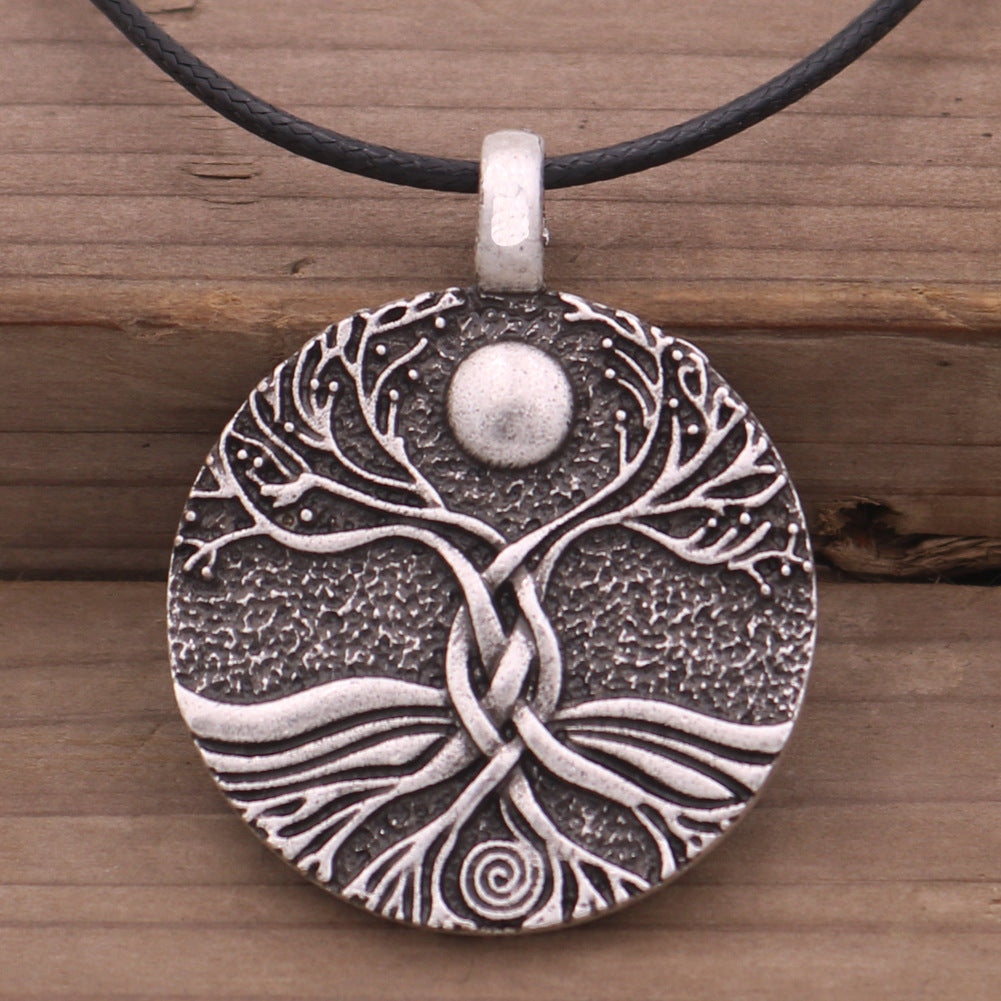 Ancient Moon World Tree Pendant European And American Fashion Jewelry