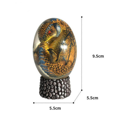 LED Lava Dragon Egg Ornamental Collection Decor Dinosaur Egg Statue Resin Dragon Egg Crystal Minerale Gemstone Reiki Home Decor