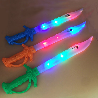 Electronic Luminous Toy Colorful Knife Children's Plastic Shark Sword