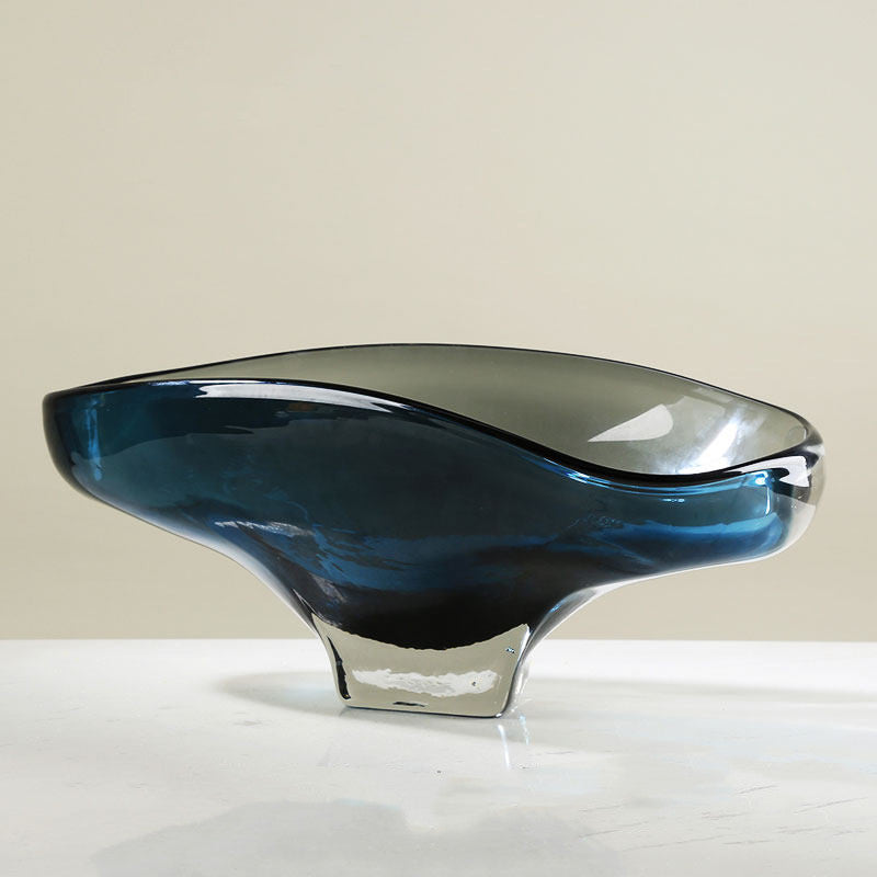 Extra-large Blue Glass Fruit Bowl Ornament