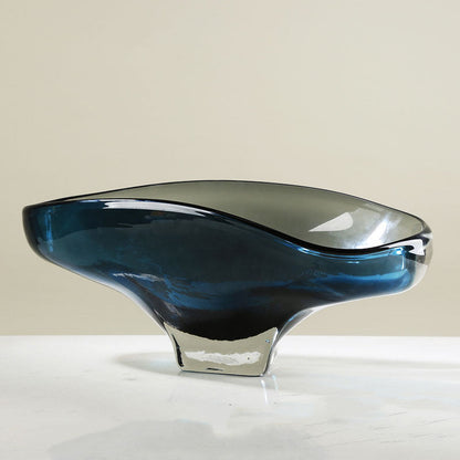 Extra-large Blue Glass Fruit Bowl Ornament