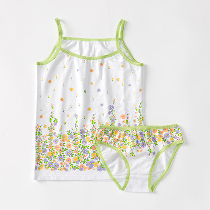 Summer Loungewear Kids Sling Pajamas Two-piece Set