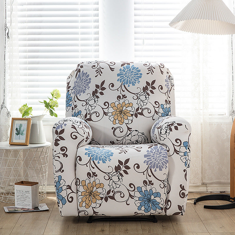 Stretch Printed Fabric All Inclusive Recliner Cover Single Seat