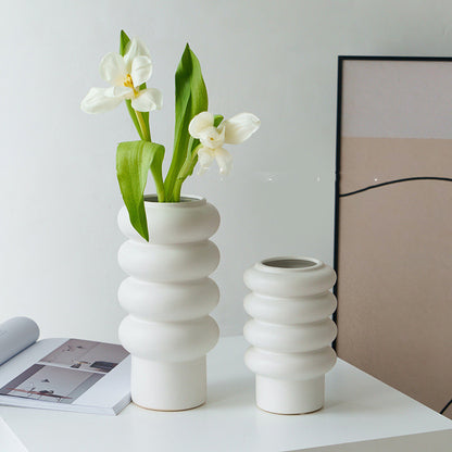 Modern Minimalist Creative And Slightly Luxury Silver Vase Ceramic Ins Style
