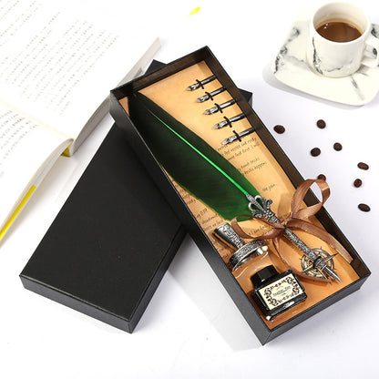 Gift Box Retro Metal Dip Pen