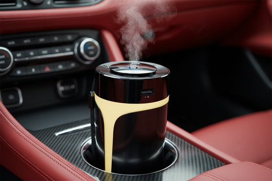 Close-Up Air Purifier Humidifier in Red Sports Car
