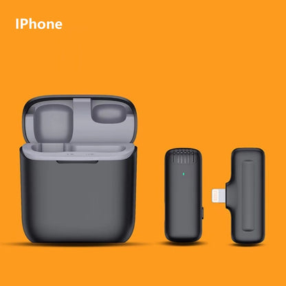 Wireless Lavalier Microphone With Charging Box Portable Storage