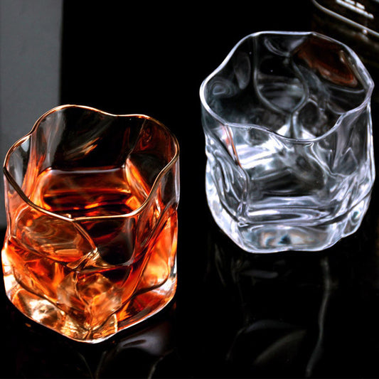 Creative European Style Irregular Wine Glass Bar Beer Whiskey Glass Home Party Juice Drink Glass