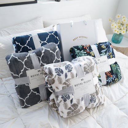 Facecloth Print Winter Lunch Blanket