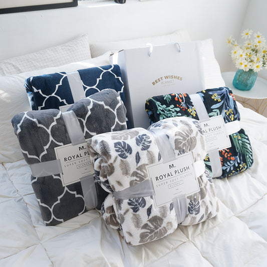 Facecloth Print Winter Lunch Blanket