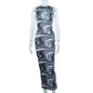 Round Neck Digital Print Color Contrast Sexy Hollow Out Street Photography Slim Dress Girl
