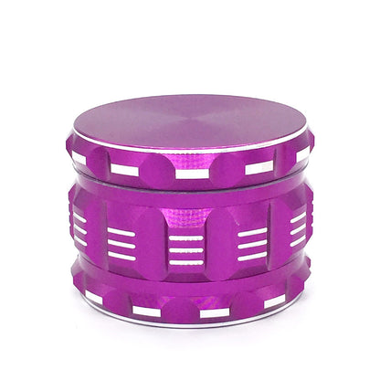 New Metal Sound Pattern Polygonal Aluminum Alloy 4-layer Smoke Grinder