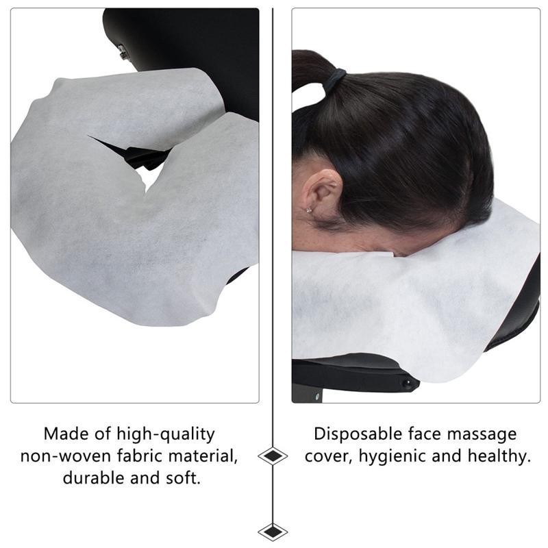 100 PCs Disposable Spa Massage Bed Sheet Head Pads