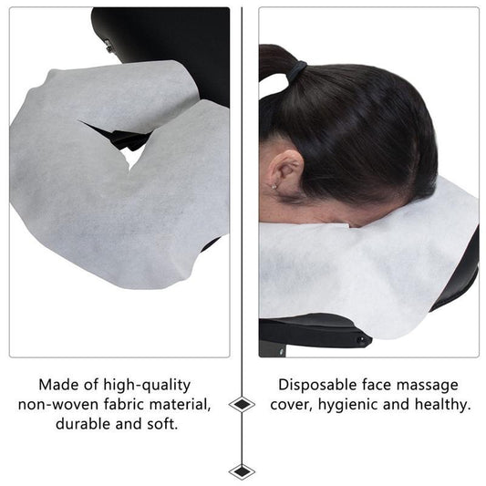 100 PCs Disposable Spa Massage Bed Sheet Head Pads